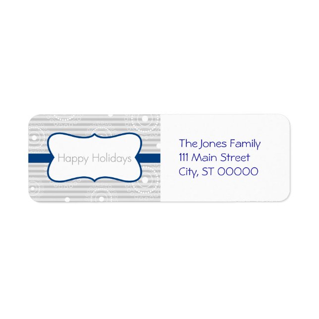 Cercles de Noël - Argent Bleu (Devant)