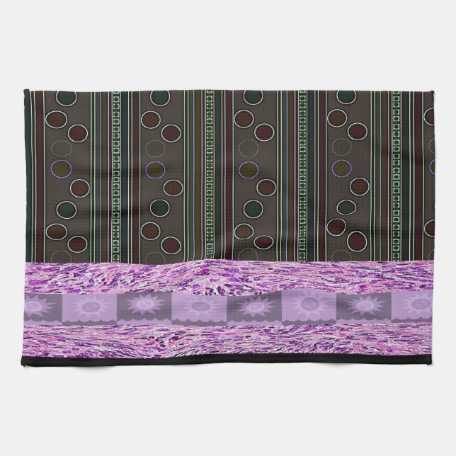 cercles de pokadot coloré serviette de cuisine (Horizontal)