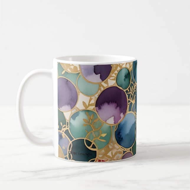 "Cercles de sérénité" Mug Abstrait par DAKimage (Gauche)