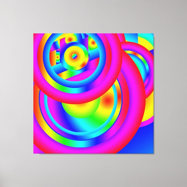 Cercles de toile couleur Impression (Recto)