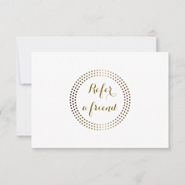 Cercles d'or pointillé - Points modernes Carte de  (Devant)