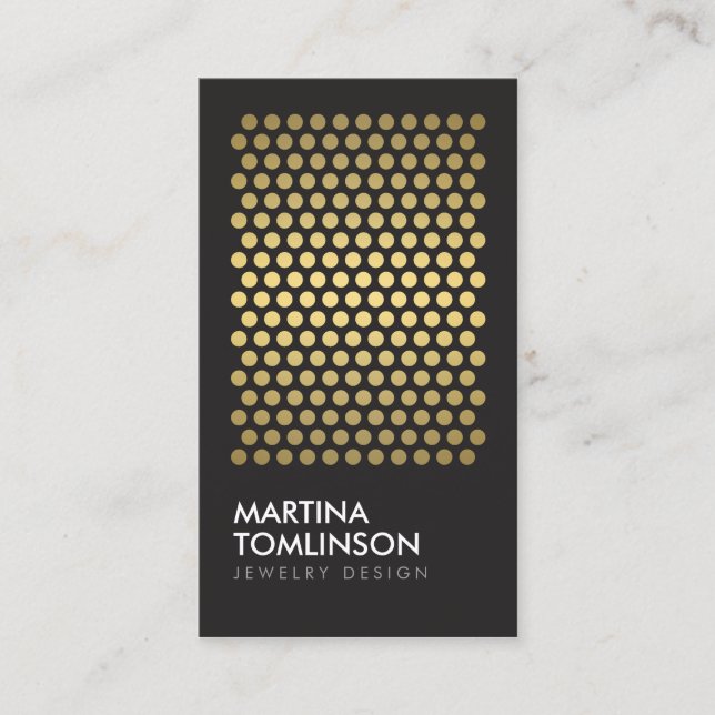 Cercles d'or sur le Carte de visite de concepteur  (Devant)