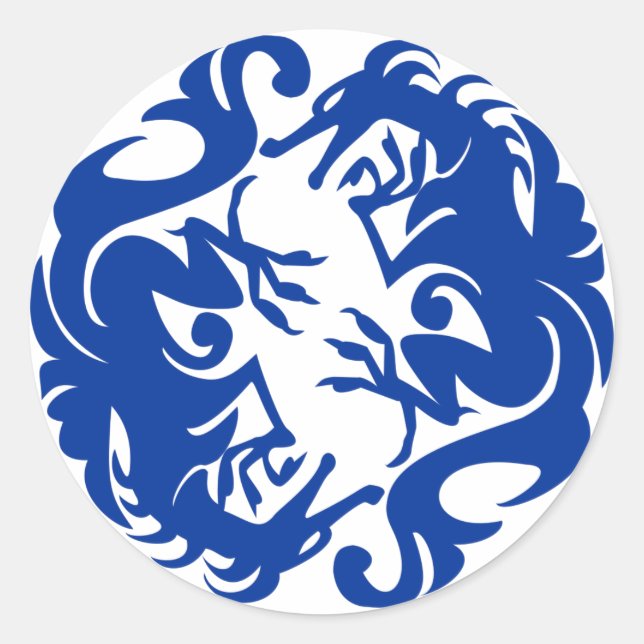 cercles dragons autocollants (Devant)