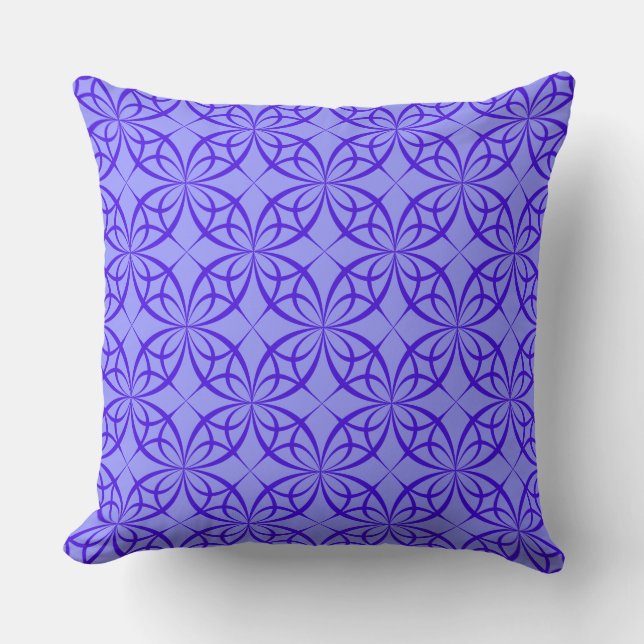 Cercles géométriques violets coussin (Recto)