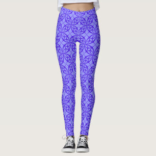 Cercles géométriques violets leggings
