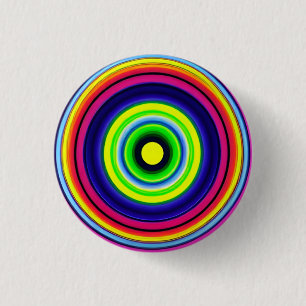 Cercles Hypnotiques Badge Rond 3 Cm