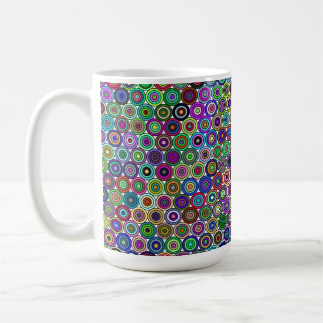 Cercles imbriqués Mug 15 oz (Gauche)