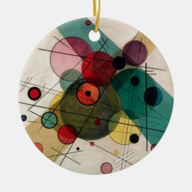 Cercles Kandinsky dans un ornement en céramique ci (Devant)