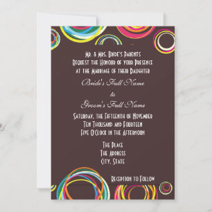 Cercles modernes Invitations de mariage Abstraites