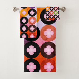 Cercles multicolores cool et Cloches roses