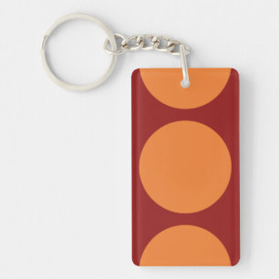 Cercles orange sur rouge