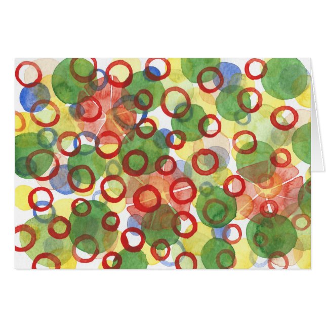 Cercles pour aquarelle rouges et verts (Devant Horizontal)