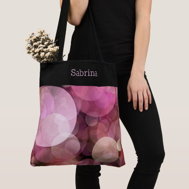 Cercles rose chic Sac fourre-tout monogramme (De près)