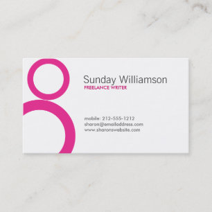 CERCLES SIMPLES en Carte de visite MAGENTA