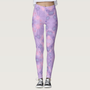 Cercles Sphères Lavande bleu rose Leggings