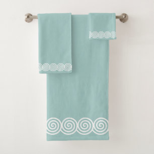 Cercles spiraux Abstraits sur la Monnaie Turquoise