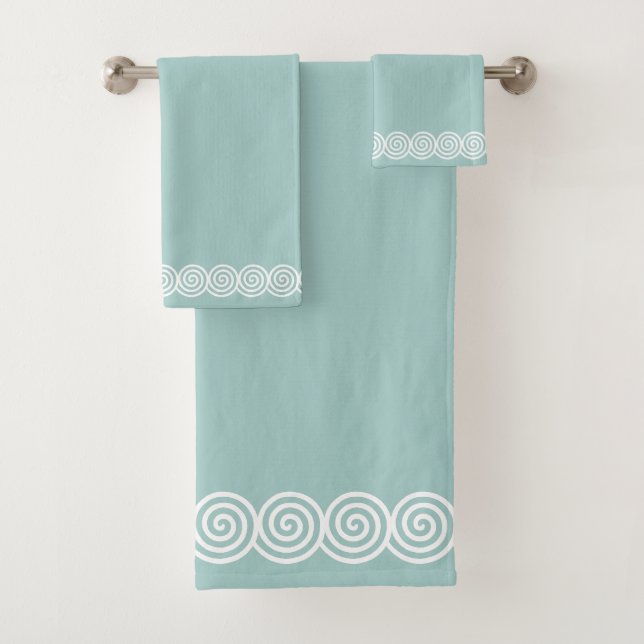 Cercles spiraux Abstraits sur la Monnaie Turquoise (En situation)