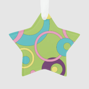 Cercles verts funky Ornement acrylique