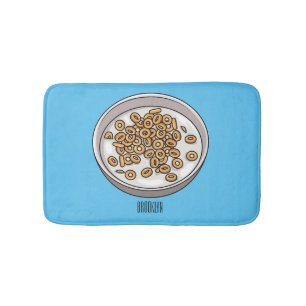 Cereal cartoon illustration  bath mat