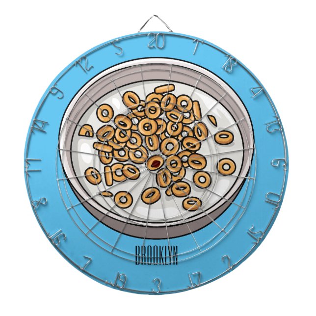 Cereal cartoon illustration  dartboard (Front)
