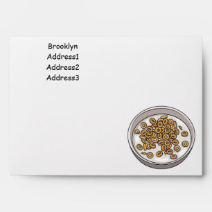 Cereal cartoon illustration envelope