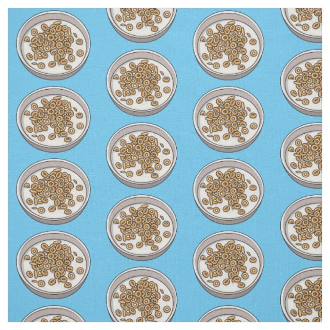 Cereal cartoon illustration fabric (Swatch)