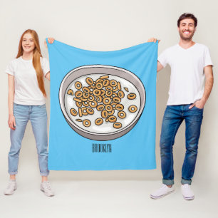Cereal cartoon illustration  fleece blanket