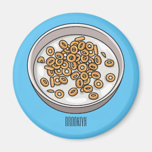 Cereal cartoon illustration  magnet