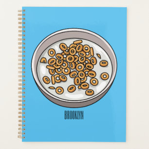 Cereal cartoon illustration planner