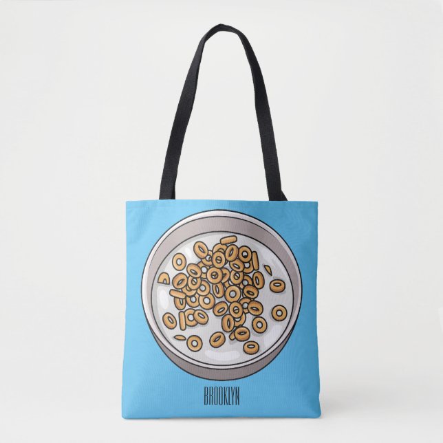 Cereal cartoon illustration  tote bag (Front)