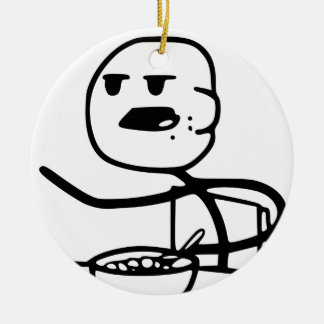 Cereal Guy Meme Ceramic Ornament