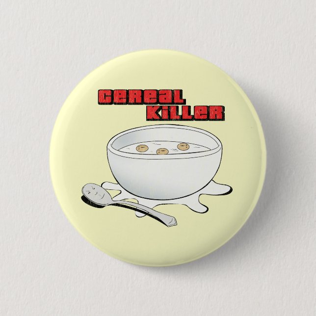 cereal killer 2 inch round button (Front)