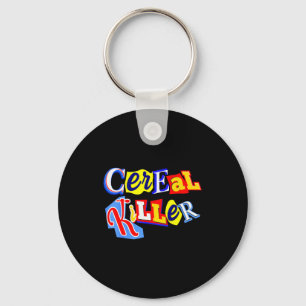 Cereal Killer Food Lover Ironic Funny Breakfast Pu Keychain