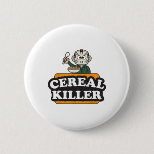 Cereal Killer Food Pun Humour Costume Fun Hallowee 2 Inch Round Button