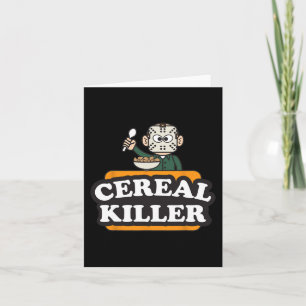 Cereal Killer Food Pun Humour Costume Fun Hallowee Card