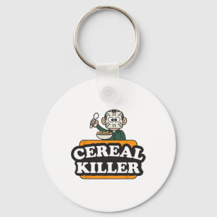 Cereal Killer Food Pun Humour Costume Fun Hallowee Keychain