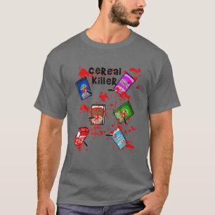 Cereal Killer Funny Easy Lazy Last Minute Hallowee T-Shirt