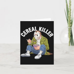 Cereal Killer Funny Halloween Horror Movie Masked  Card