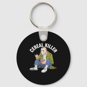 Cereal Killer Funny Halloween Horror Movie Masked Keychain