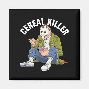 Cereal Killer Funny Halloween Horror Movie Masked  Magnet