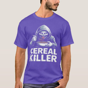 Cereal Killer Funny Halloween Horror Movie Masked T-Shirt
