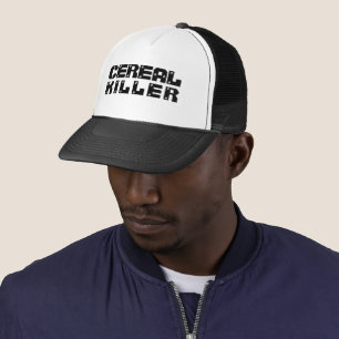 Cereal Killer Funny Typography Modern Humor Trucker Hat