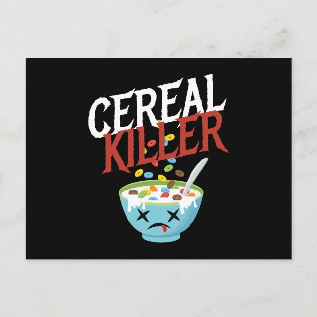 Cereal Killer Halloween Costume Monster Postcard (Front)
