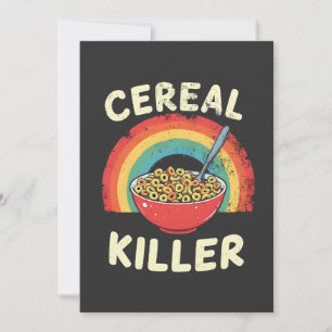 Cereal Killer Mens Food Pun True Crime Holiday Card