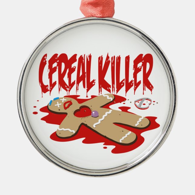 Cereal Killer Metal Ornament (Front)