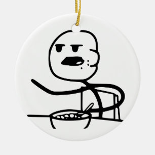 Cereal Meme Guy Ceramic Ornament
