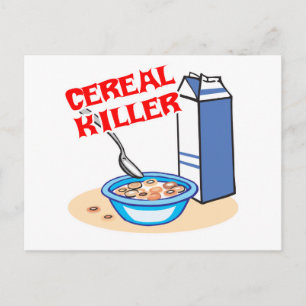 cereal serial killer postcard