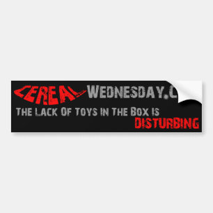 Cereal Wednesday Bumper Sticker
