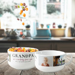 Cerealsly Love You | Grandpa's Cereal 4 Photo Bowl<br><div class="desc">This simple and sweet bowl says "we cerealsly love you" in trendy, modern typefaces with a spot for names and a custom message. Minimal four photo template of your favourite personal photos for a gift anyone would love. Father's Day is the perfect opportunity to show ALL the dads in our...</div>