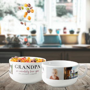 Cerealsly Love You   Grandpa's Cereal 4 Photo Bowl